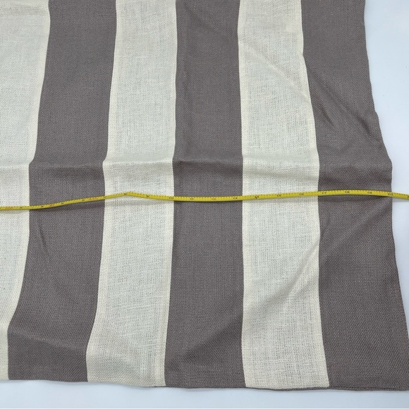 Pottery Barn Taupe And Cream Awning Stripe Linen 20x20 Pillow Cover NWOT - Picture 7 of 7